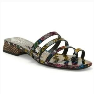 Vince Camuto grenda multi color snake print slide Sandals